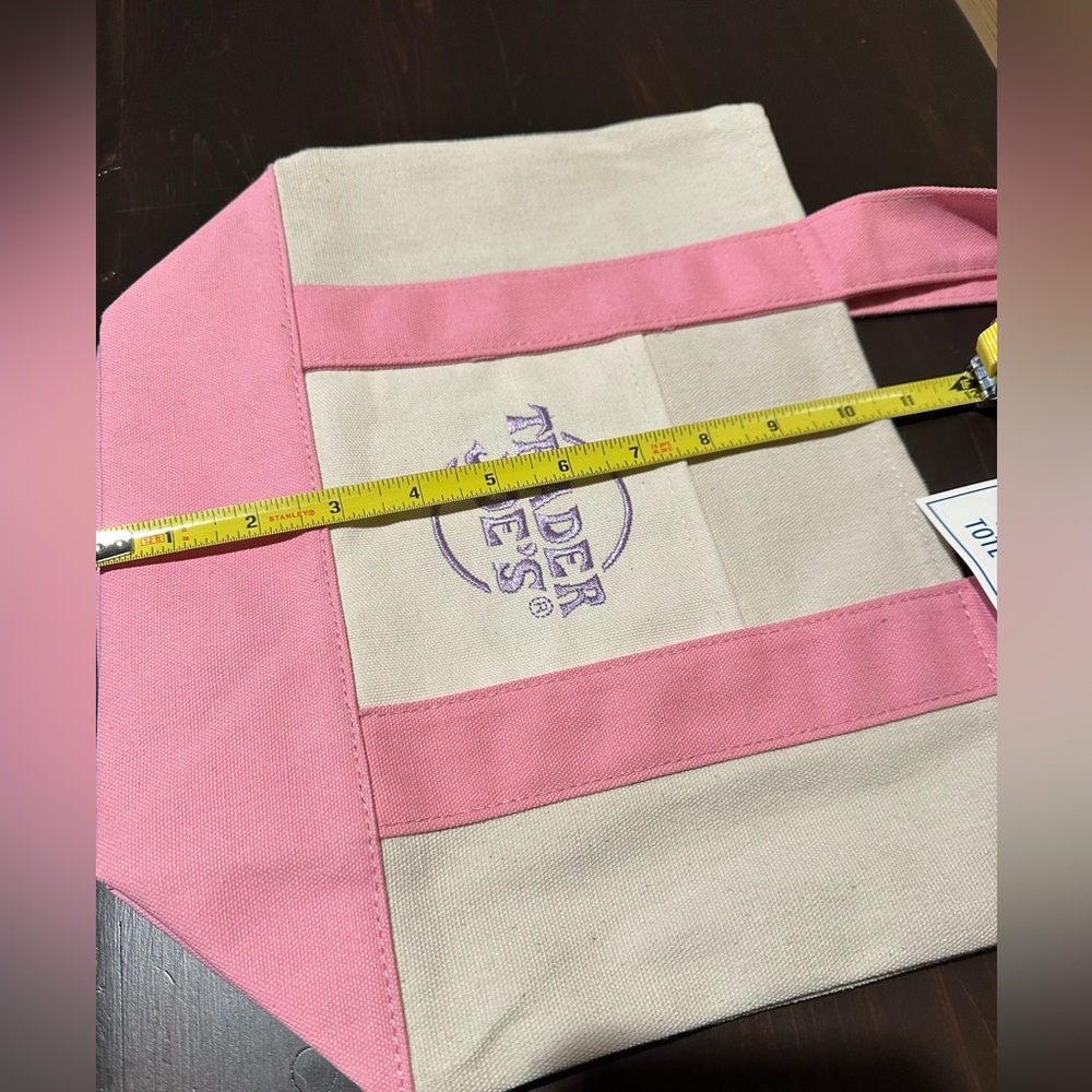 BNWT 2026 large lavender Trader Joe’s canvas tote & matching mini pink pastel - Picture 5 of 5